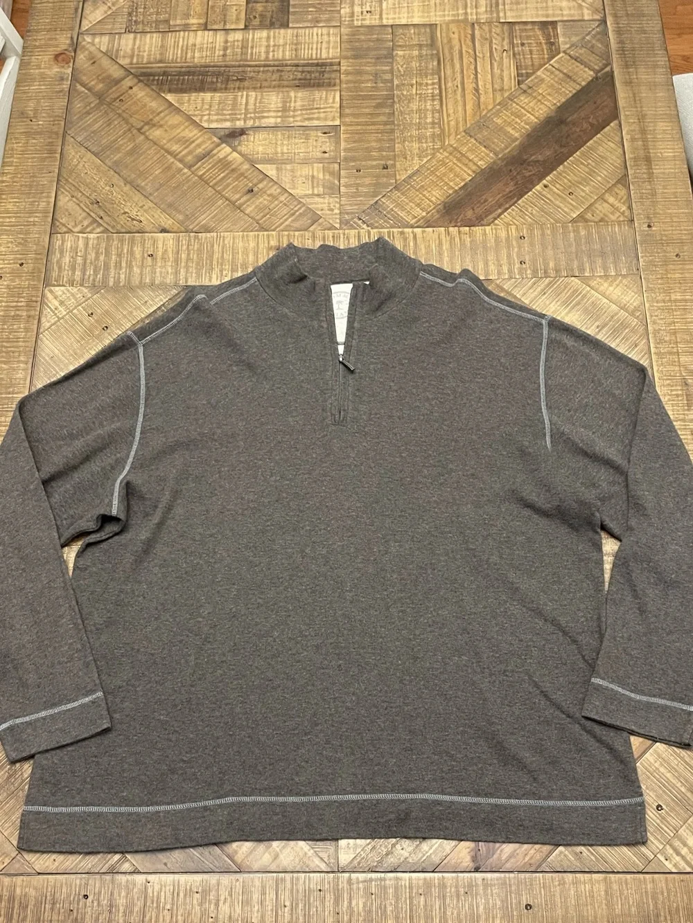 Tommy Bahama Men’s XXL Tobago Bay 1/4 Zip Pullover Sweatshirt Charcoal Gray