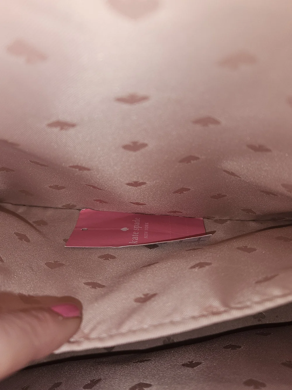kate spade Pink Glitter-Trim Tote