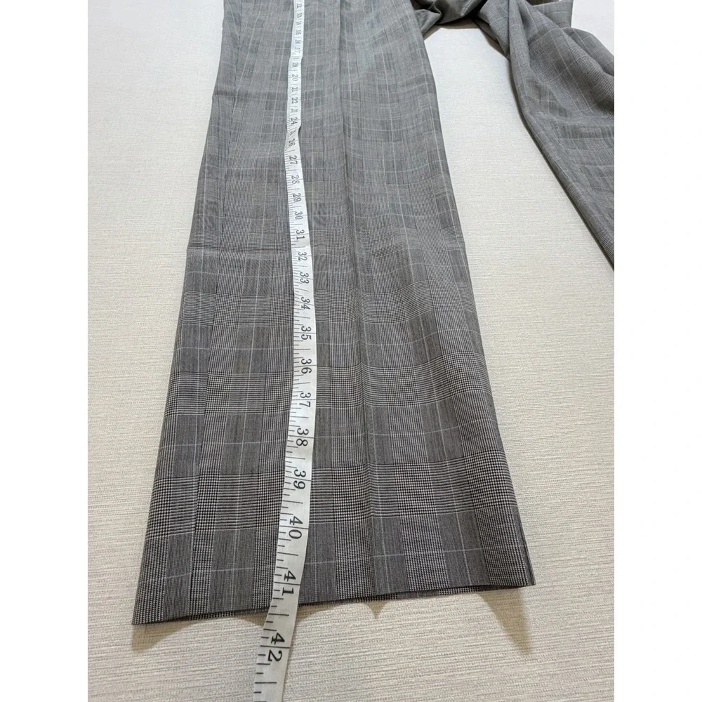 BROOKS BROTHERS Fitzgerald BrooksCool Dress Pants 44R W38 Gray Plaid