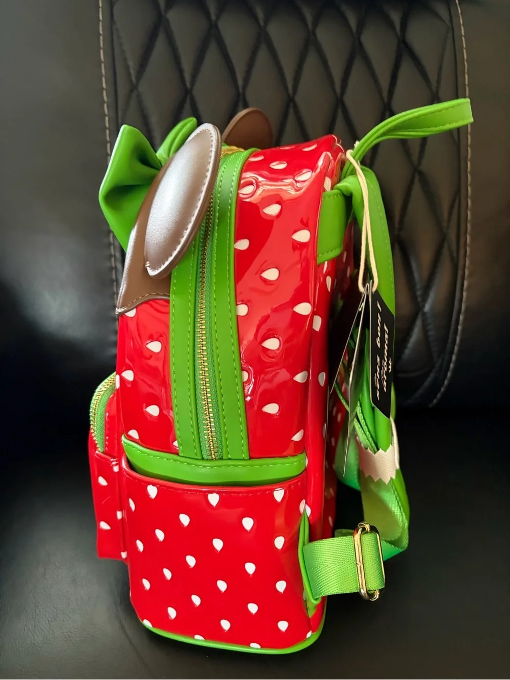 Loungefly Minnie Mouse Chocolate Dipped Strawberry Ears Scented Mini Backpack