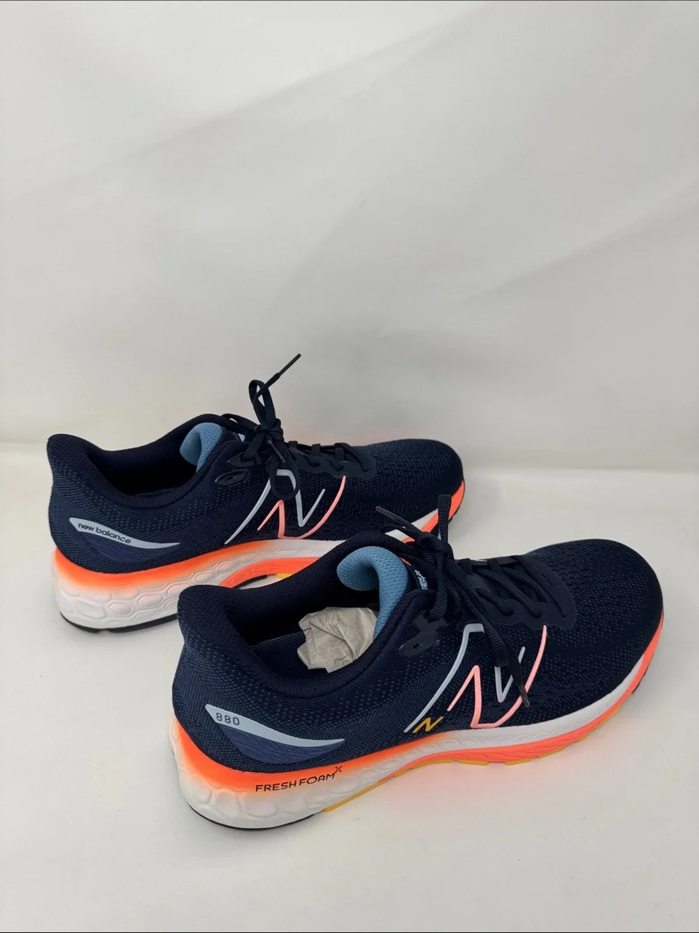 New Balance Navy and Coral 880 Fresh Foam Running Shoes