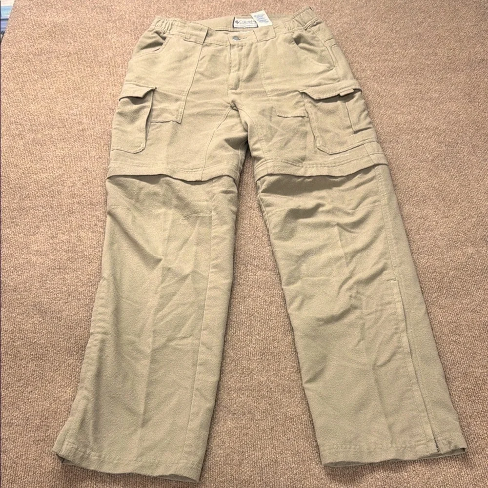 Columbia Titanium Men’s Pants 32x34 Thick Omni Dry Convertible Hiking Fish Tan