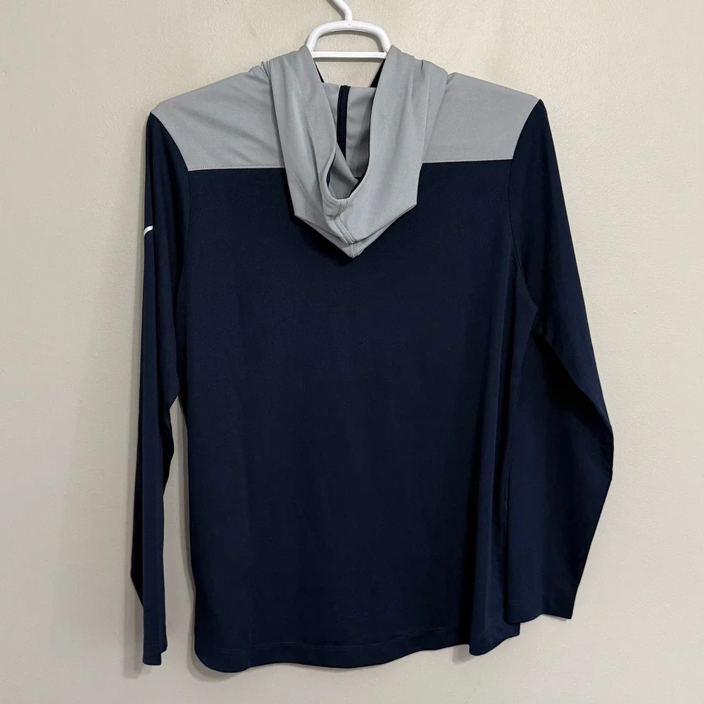 Nike Mens Medium Dallas Cowboys Blue Gray NFL Hoodie Performance Training Shirt
