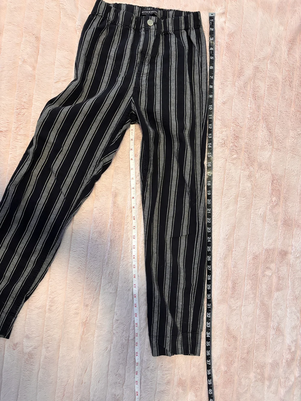Brandy Melville Black Pinstripe Casual Pants