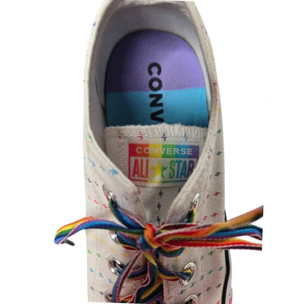Converse Chuck Taylor All Star Ox Pride Pattern Rainbow Low Top Sneakers W6 M4