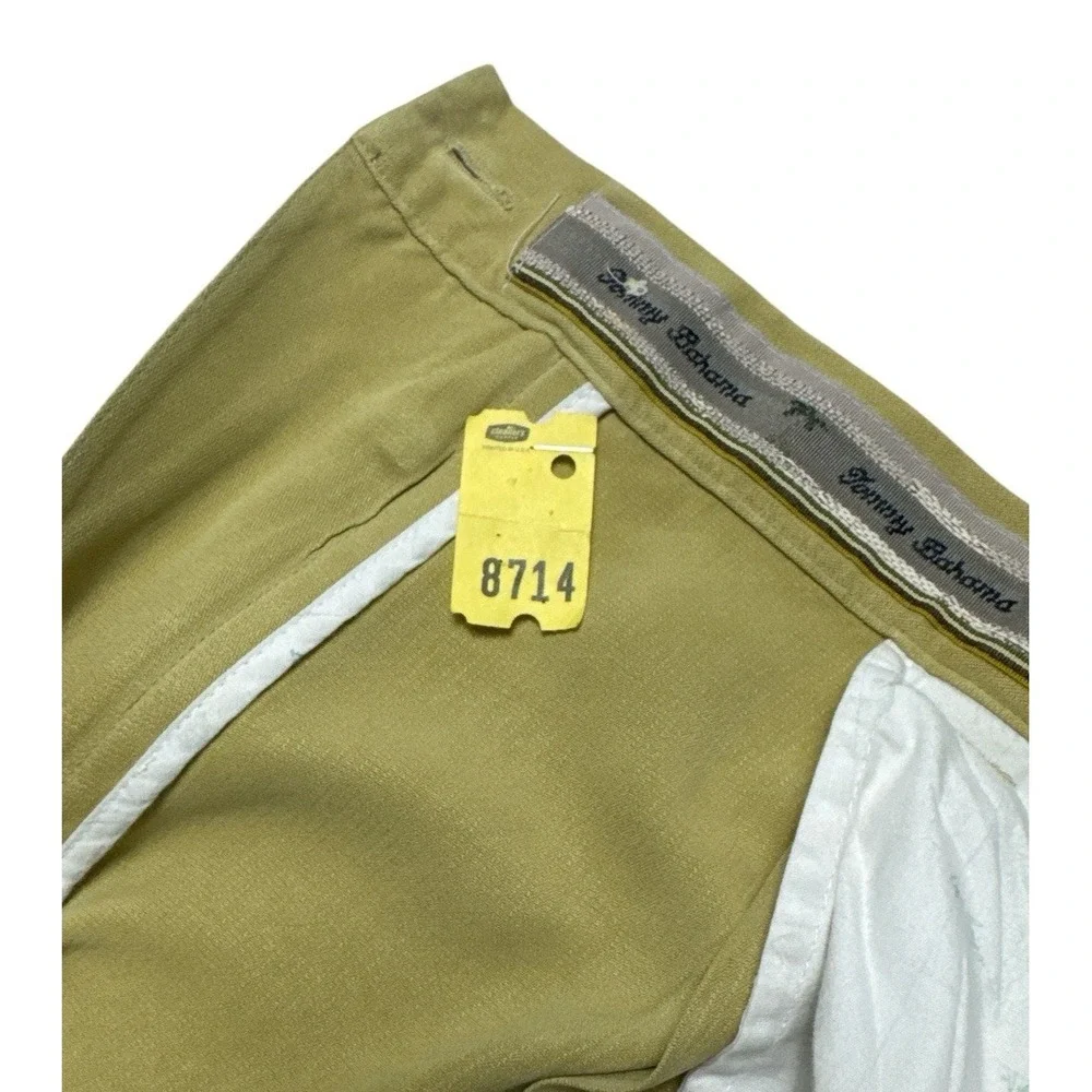 Tommy Bahama Men's 100% Silk Pleated Shorts – Mustard Yellow,‎ Size 33