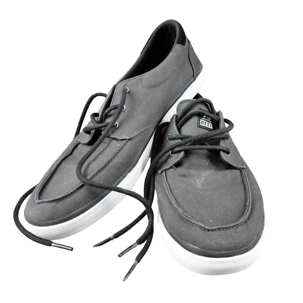 Reef Deckhand‎ 3 Men's Canvas Boat Shoes Sneakers Grey Size 13