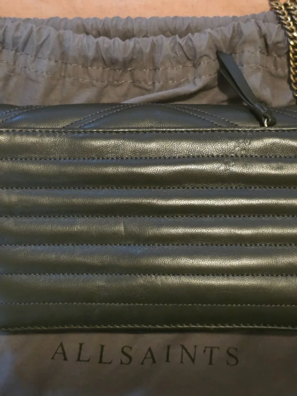 All Saints quilted leather