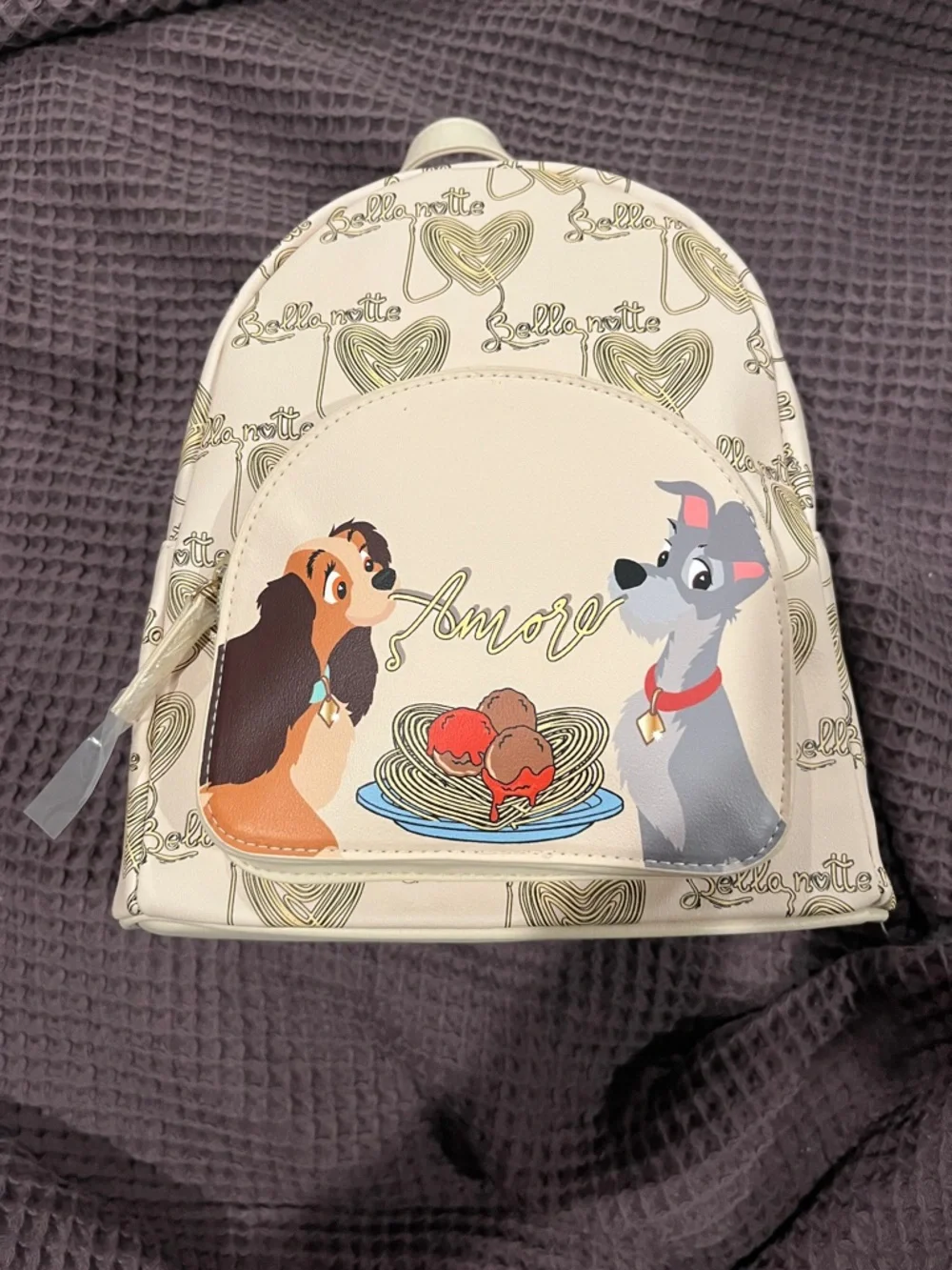 Dani by Danielle Nicole Cream 'Amore' Lady & Tramp Mini Backpack Disney