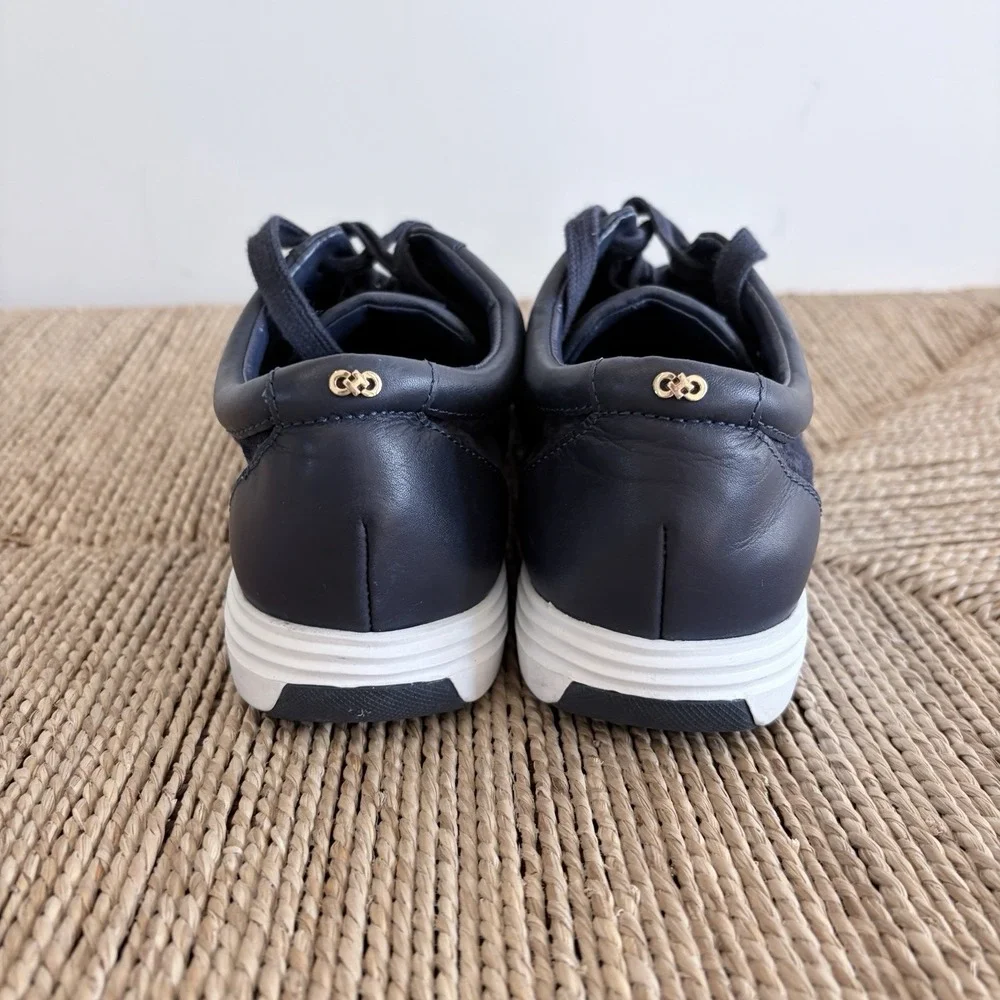 Cole Haan Bria Grand Sport Women's Shoe Size 7.5B Navy Blue Perforated‎ Suede
