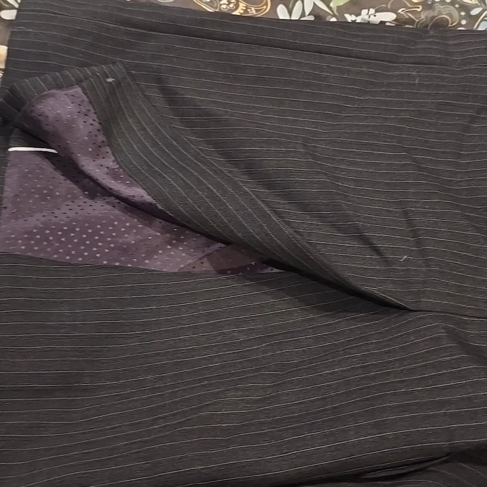 Alfani Black Pinstripe Two-Button Suit Jacket