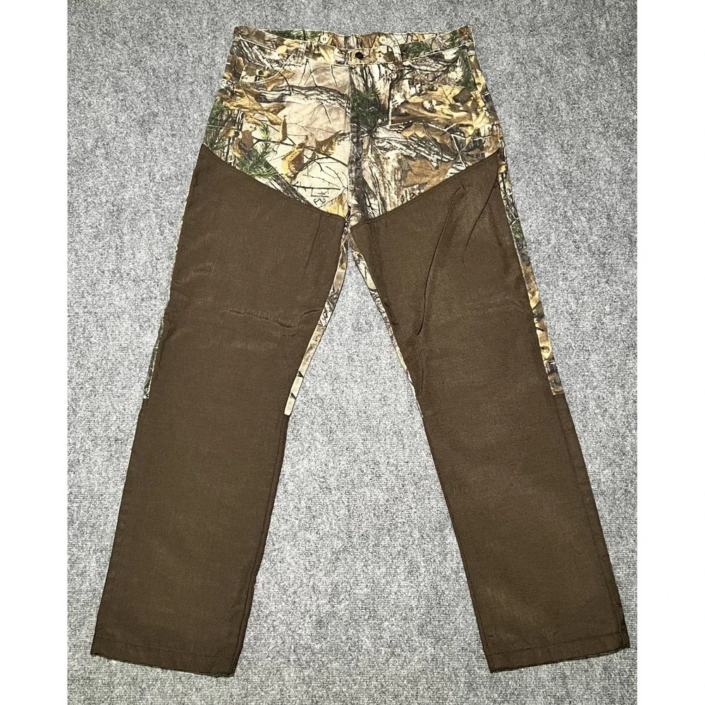 Wrangler Pro Grear‎ Brush Guard Realtree Canvas Camo Hunting Jeans Men 40x34