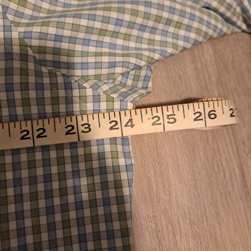 UNTUCKit Men's XL Wrinkle Free Dubois‎ Green Windowpane Plaid Long Sleeve Shirt