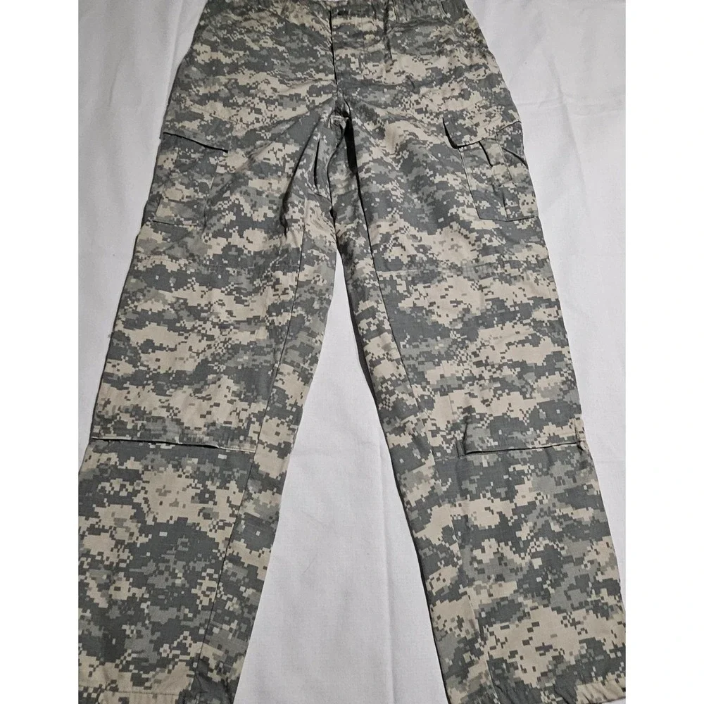 DJ Manufacturing ACU Cargo Pants Mens Large Long Grey Digital Camo Army Trousers