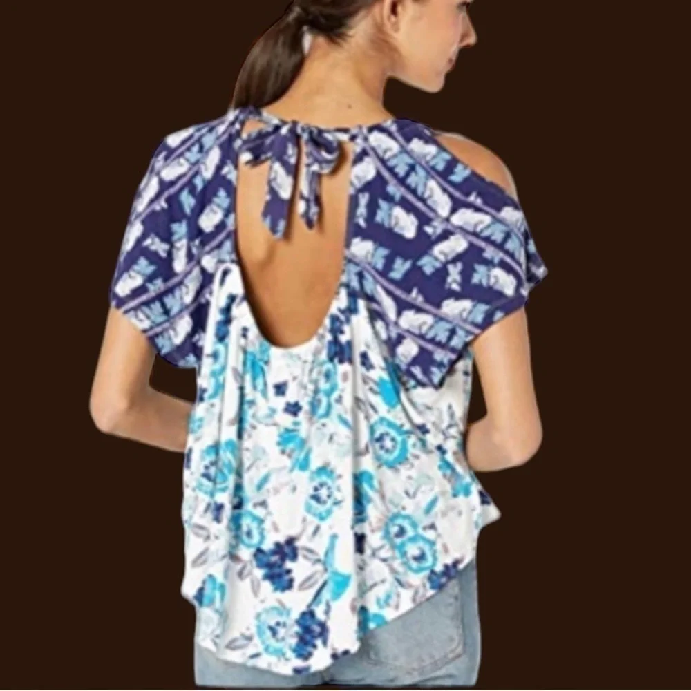 FREE People‎ flow cold shoulder blouse