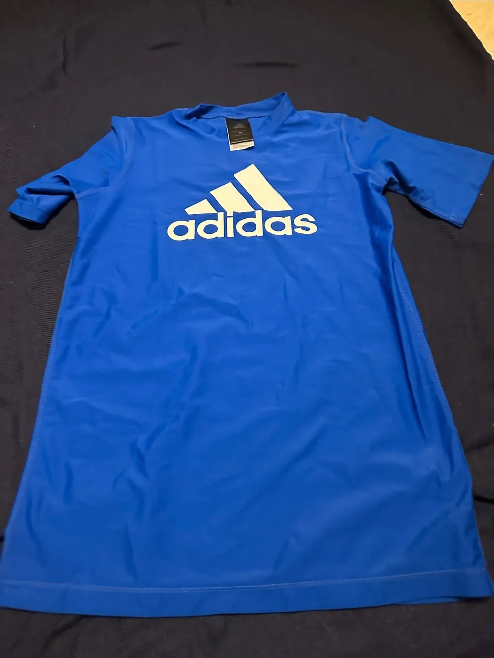 adidas Royal Blue Tee with White Logo