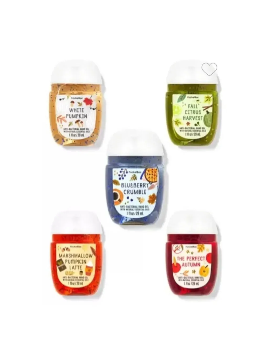 FALL TREATS POCKETBAC HAND SANITIZERS 5-PACK BY BATH & BODY WORKS