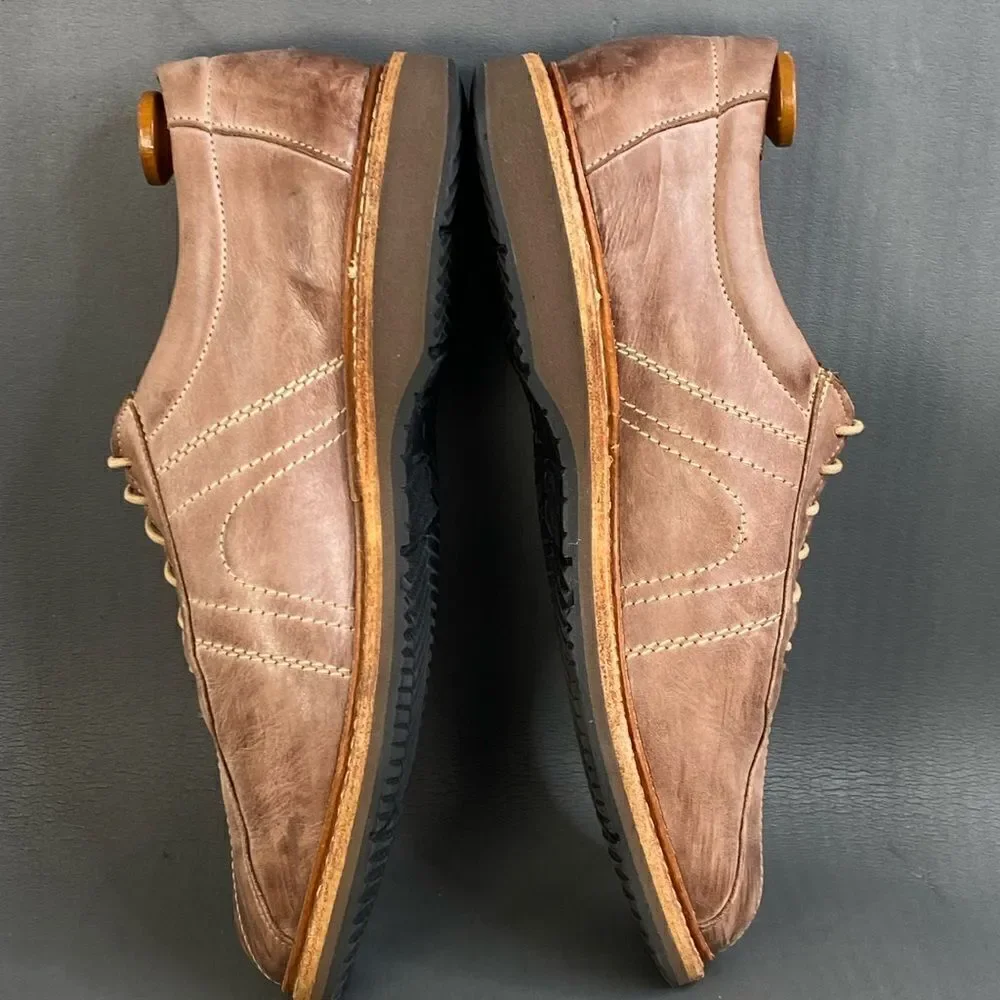 Allen Edmonds Men's Voyager Comfort Oxford beige brown shoes size 13