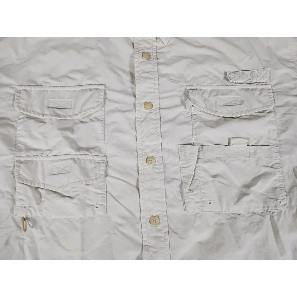 Eddie Bauer Sport Light Weight‎ Fishing Shirt Short Sleeve Button Up Mens XL