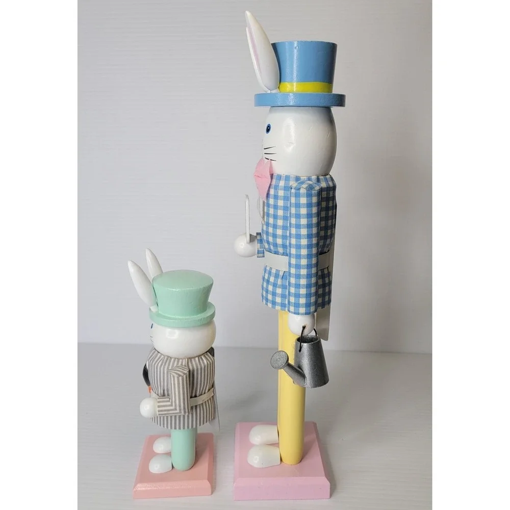 2 Easter Bunny Nutcrackers 8