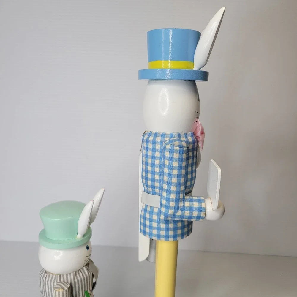 2 Easter Bunny Nutcrackers 8