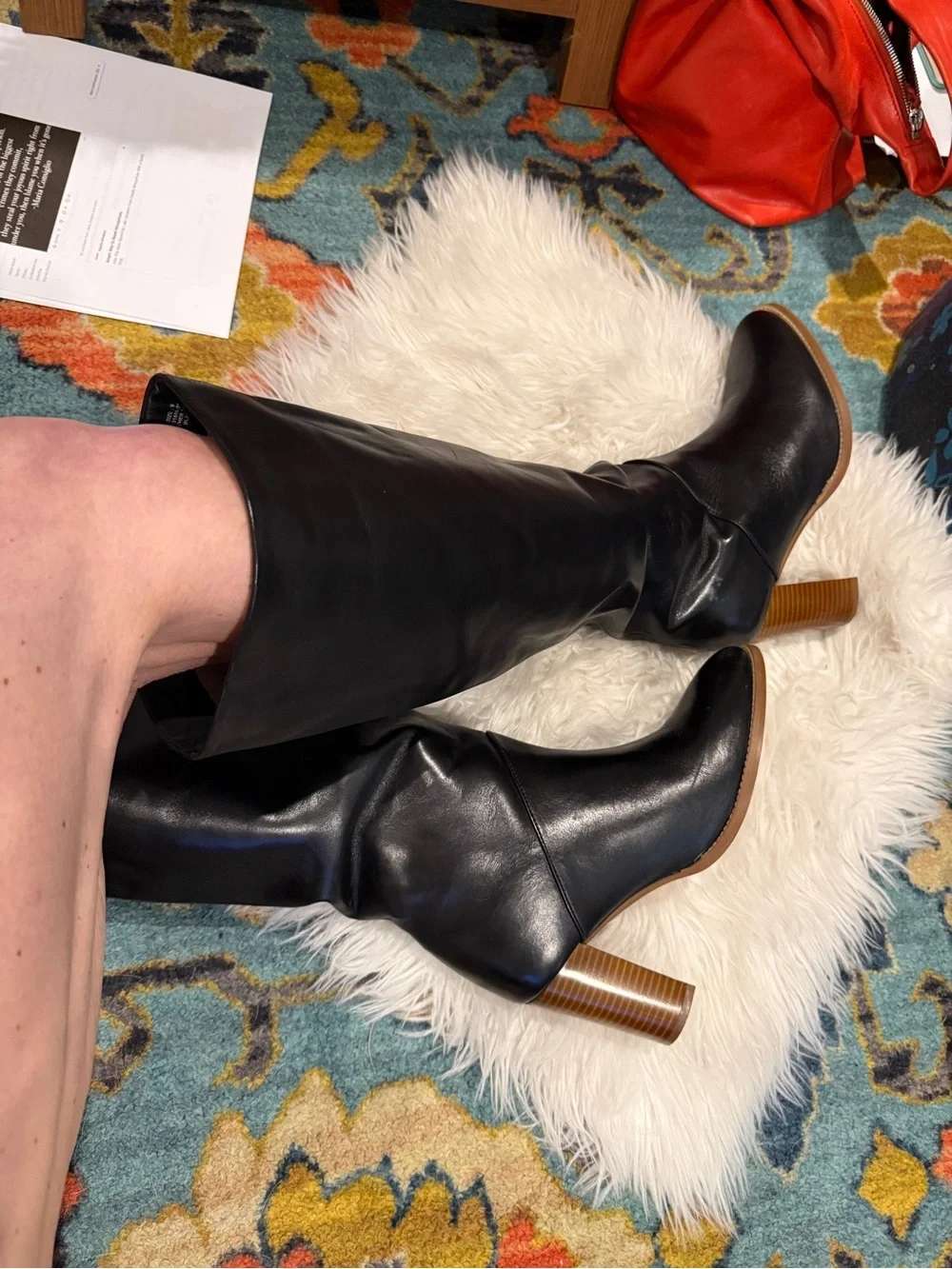 Banana Republic Black Over-the-Knee Leather Boots