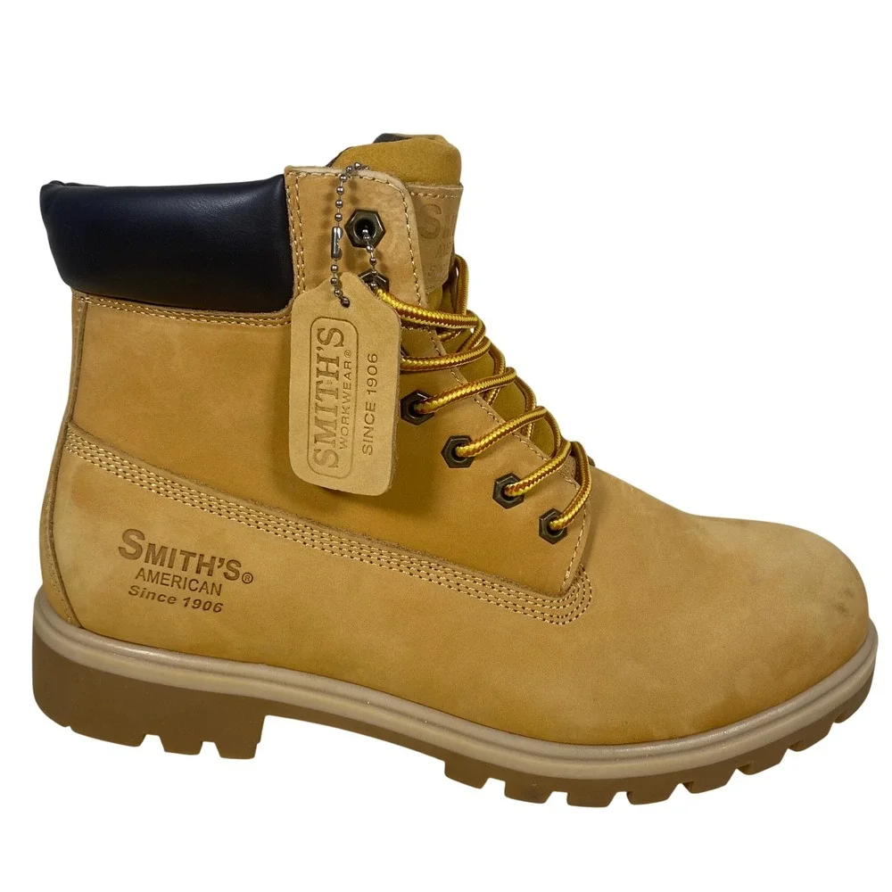 NEW Smiths American 6 Inch Wheat Lug Boots‎ Tan Work Boot Size 10