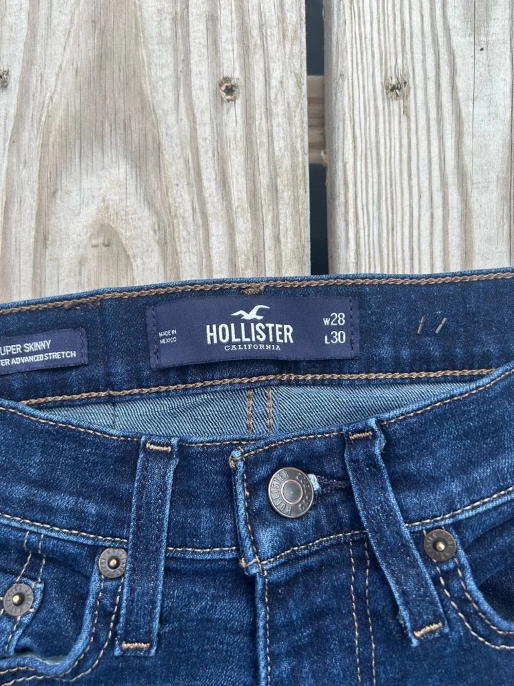 Hollister California Super Skinny Jeans dark Wash mens Blue‎ Size 28/30