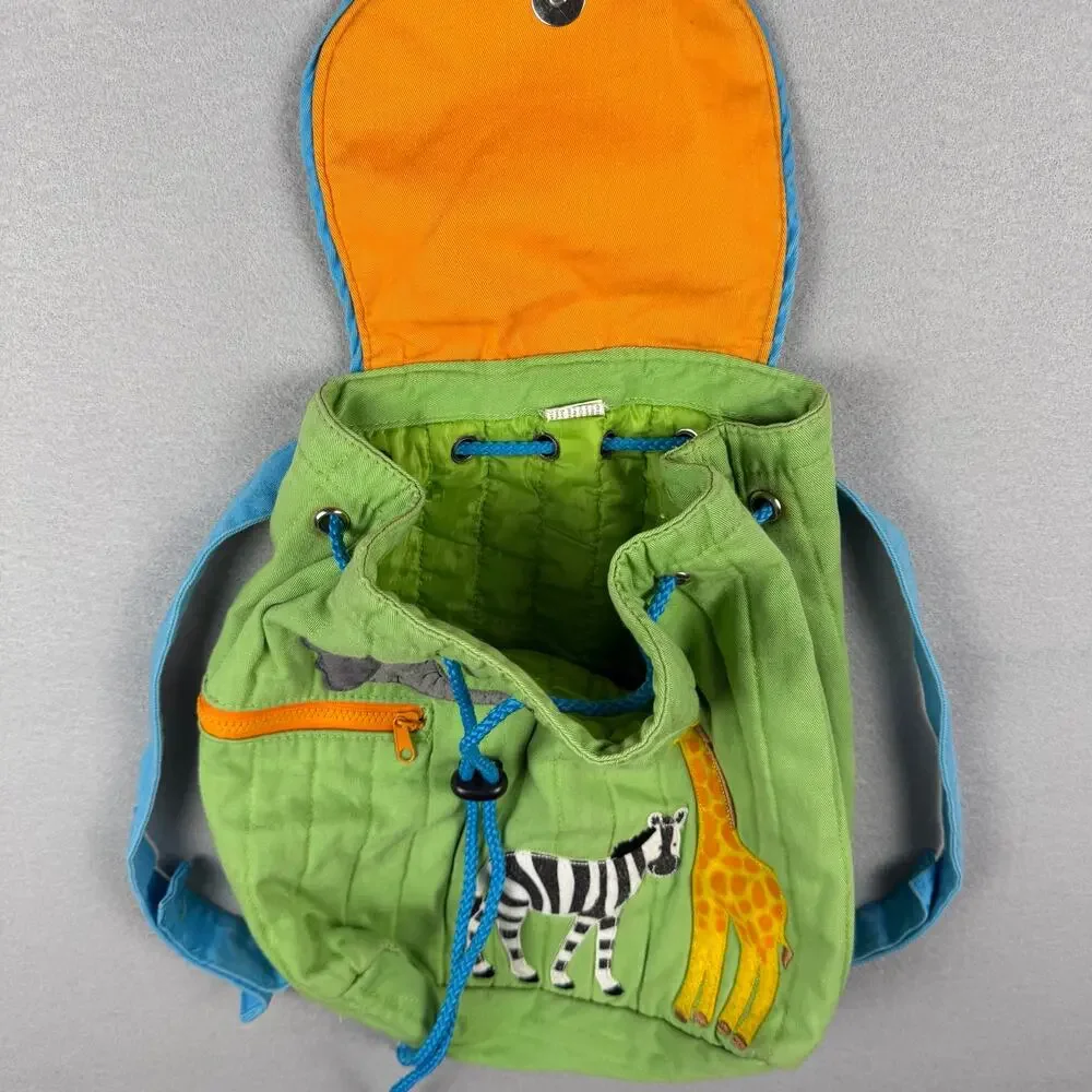 Vintage Stephen Joseph Kids Safari Animal Mini Backpack Cotton