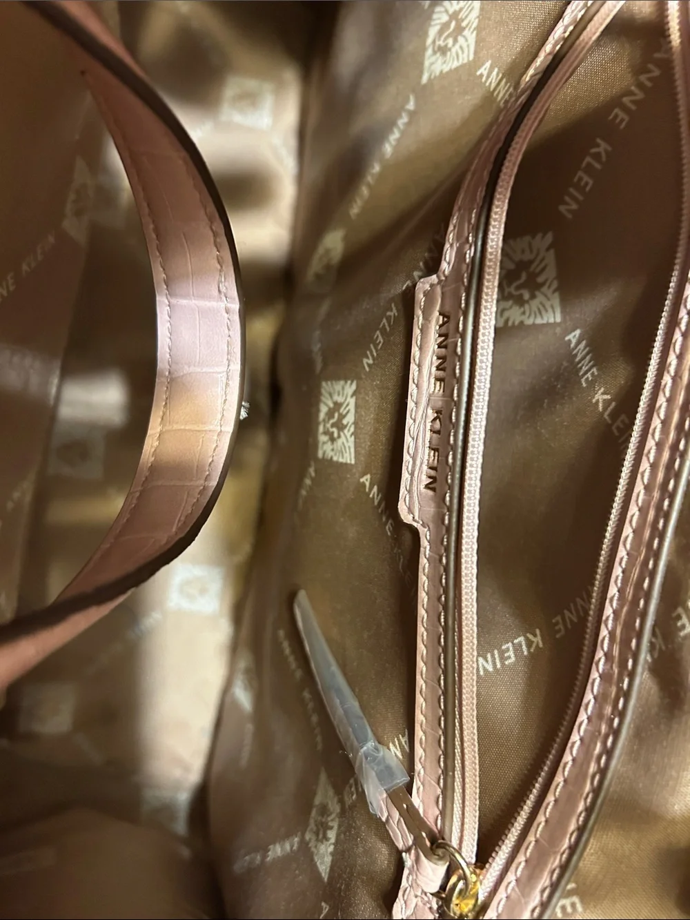 Anne Klein croc embossed