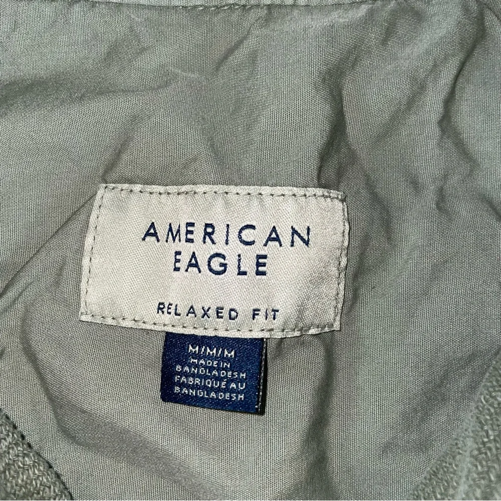 American Eagle Mens Relaxed Fit Heavy Cotton Shirt Jacket Olive Green‎ Medium