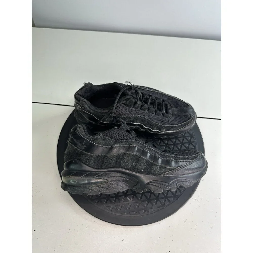 Nike Air Max 95 Youth 3.5Y Shoes Triple Black 307565-055 Sneakers