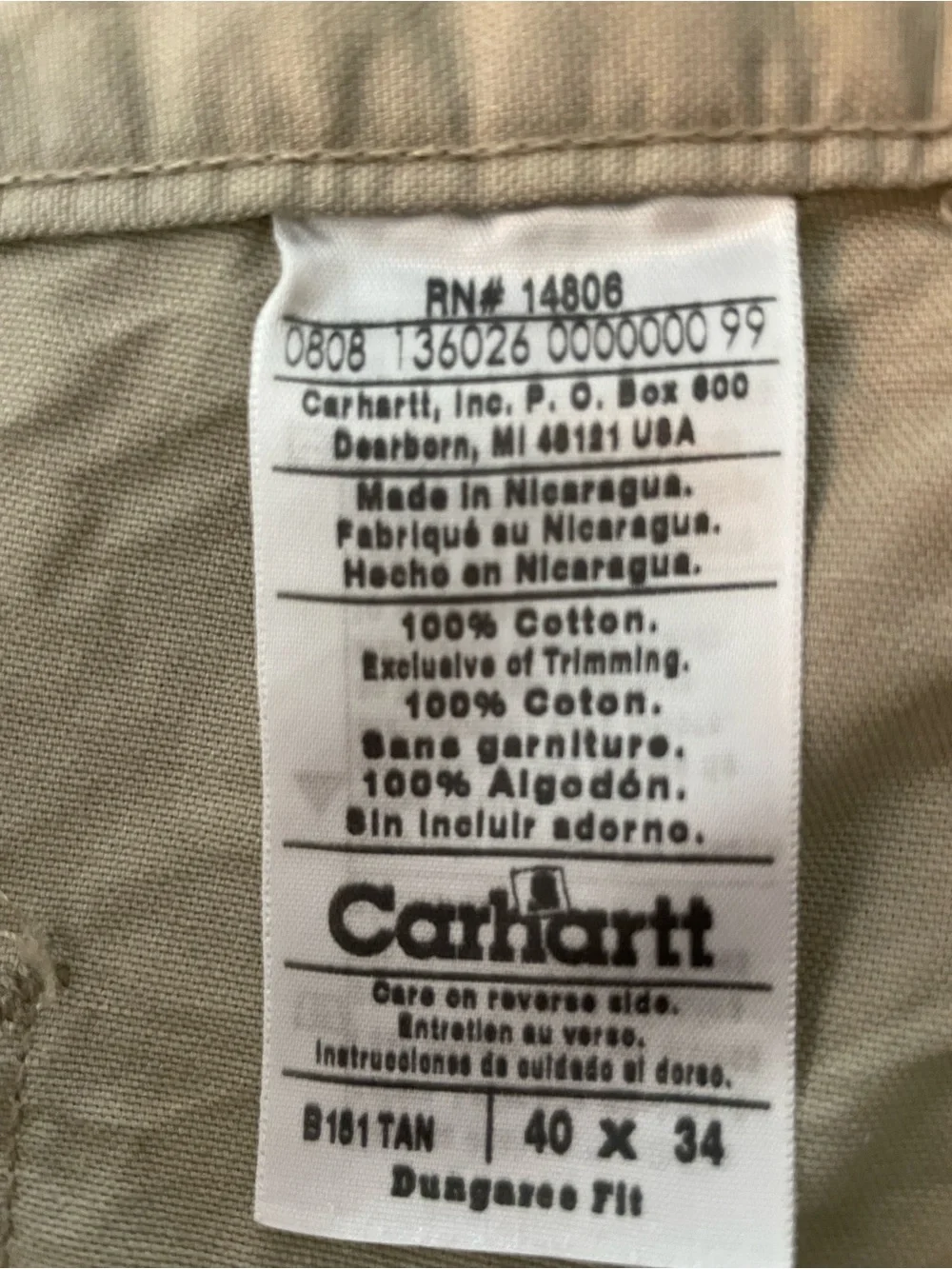 Carhartt cargo pants
