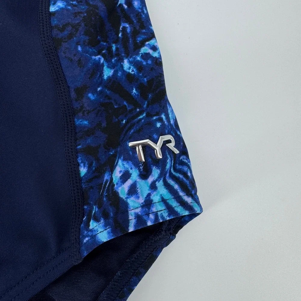 TYR Womens Max Splice Controlfit One Piece Swimsuit Navy Blue Size 20 P07003 NEW