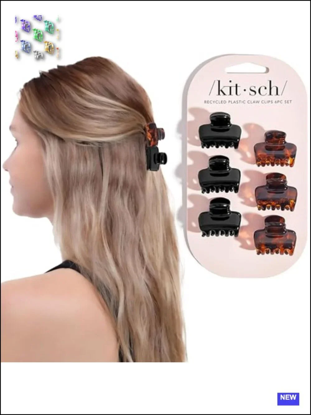 Small Hair Claws - Recycled Plastic, Stay-in-Place Clips for Women