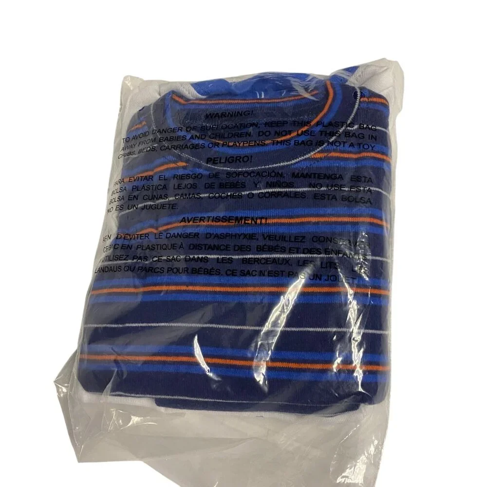 Toddler Boys 2-Pack Monster & Striped Pajama Set‎ Classic Blue 3-6 Months NWT