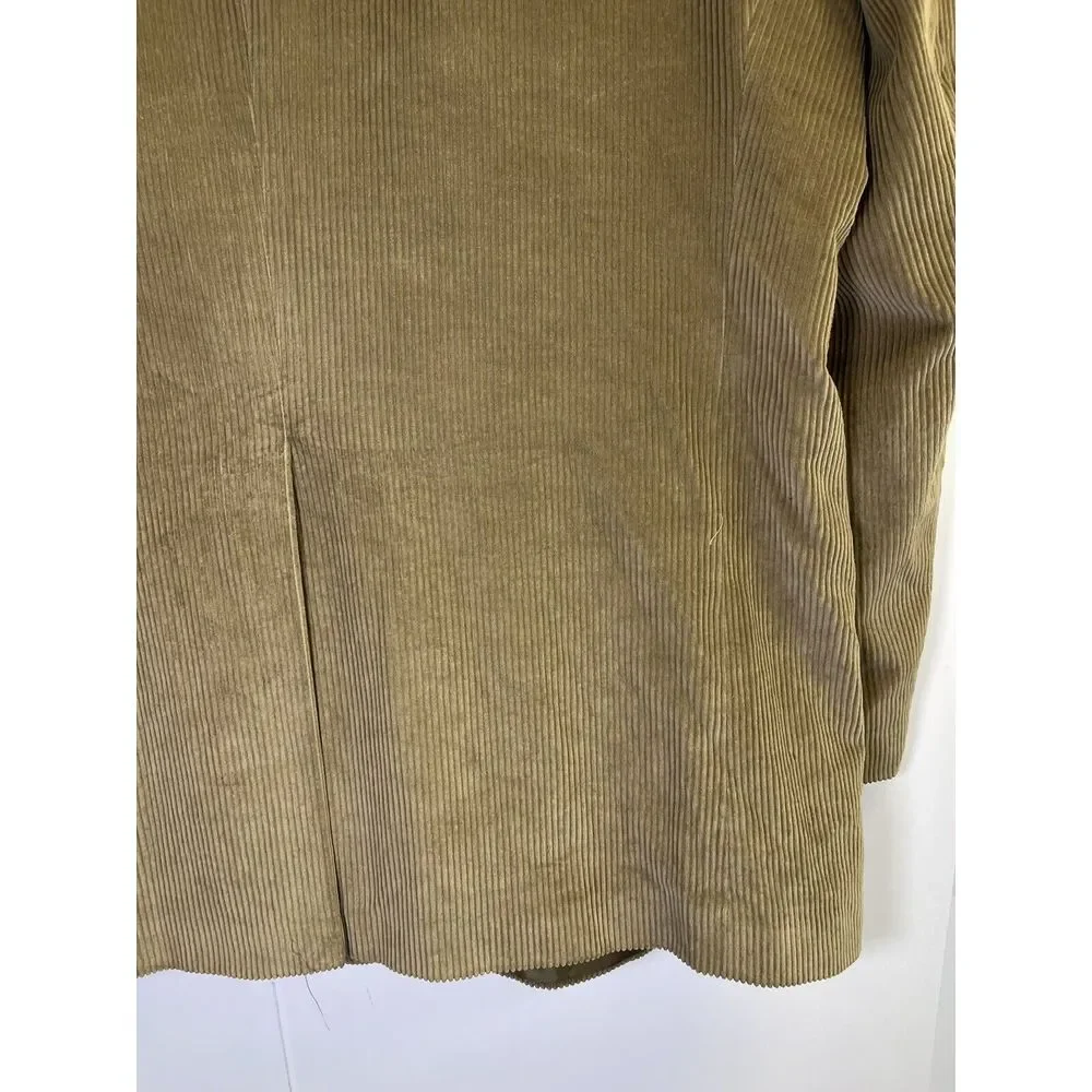 MEETING STREET Mens 44 Reg Beige Tan Corduroy‎ 2 Button Sport Coat Blazer Jacket