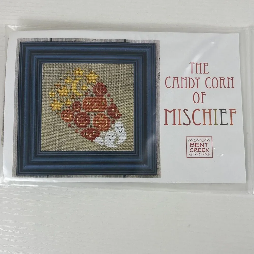 Bent Creek Cross Stitch The Candy Corn Of Mischief Kit New
