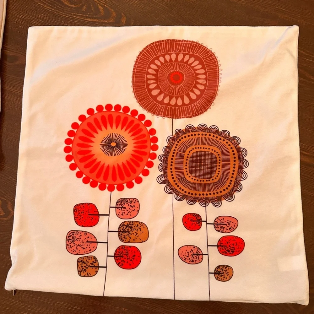 Floral Print pillow covers (2) 17.5