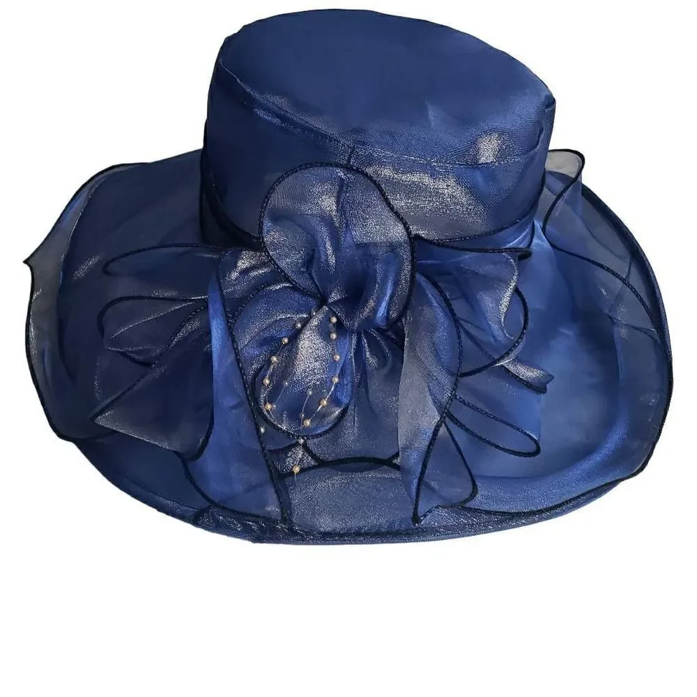 Floral Navy Blue Performance Hat‎