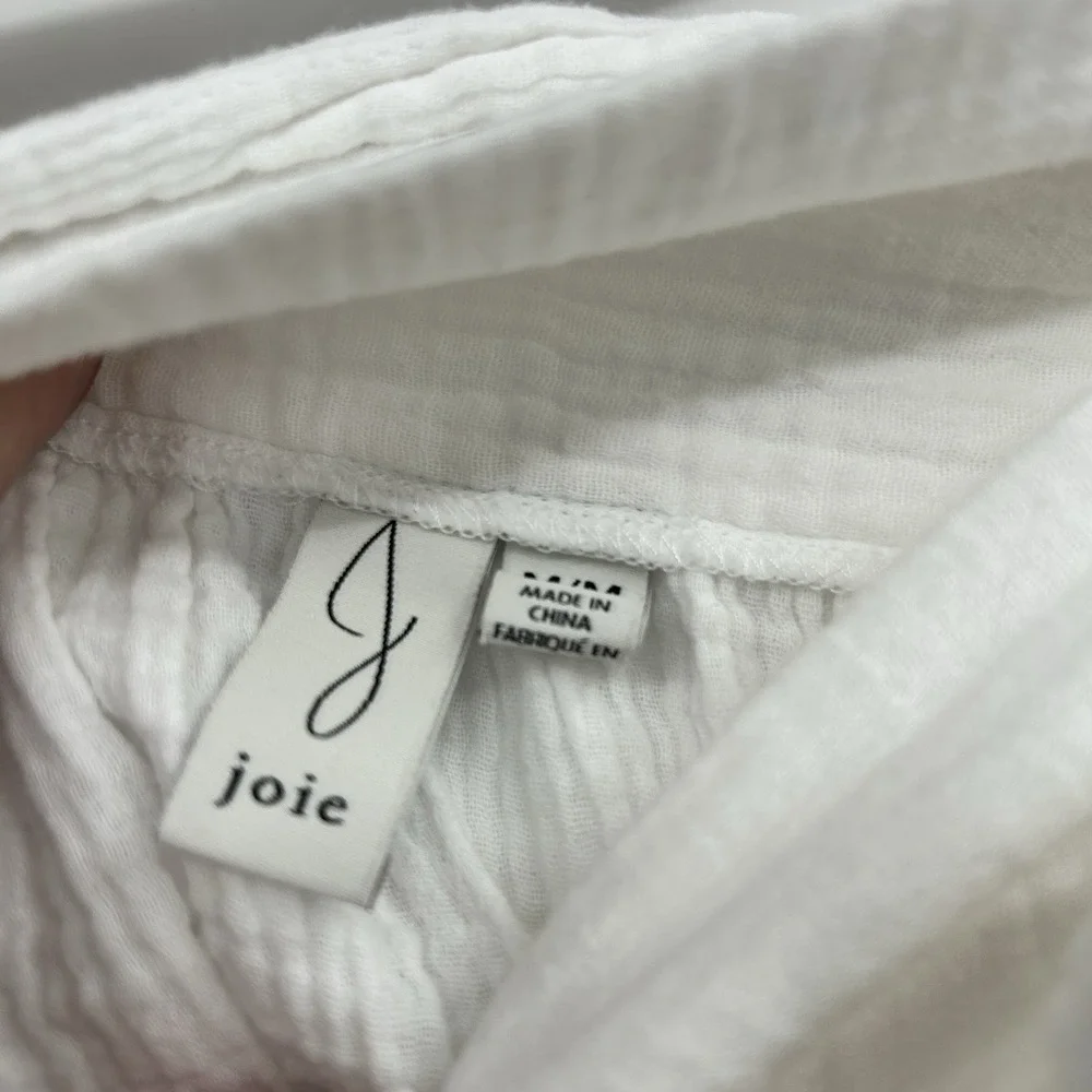 Joie Womens Gauzy Cotton Midi Skirt Size M White Coastal Resort Beachy Preppy