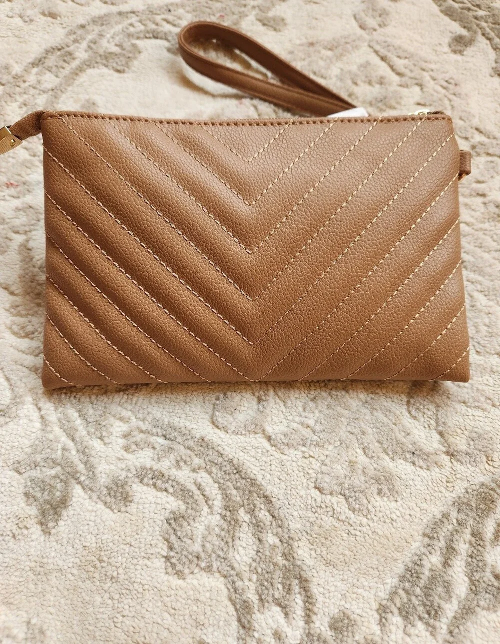 Saint Laurent tan chevron