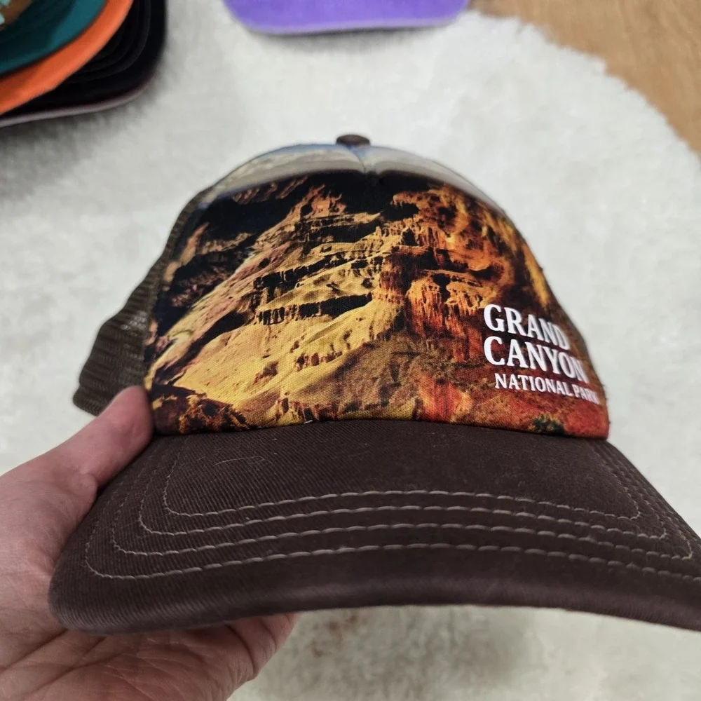 Grand Canyon National Park Trucker Hat Brown Mesh Snapback Hat‎ G-Trick
