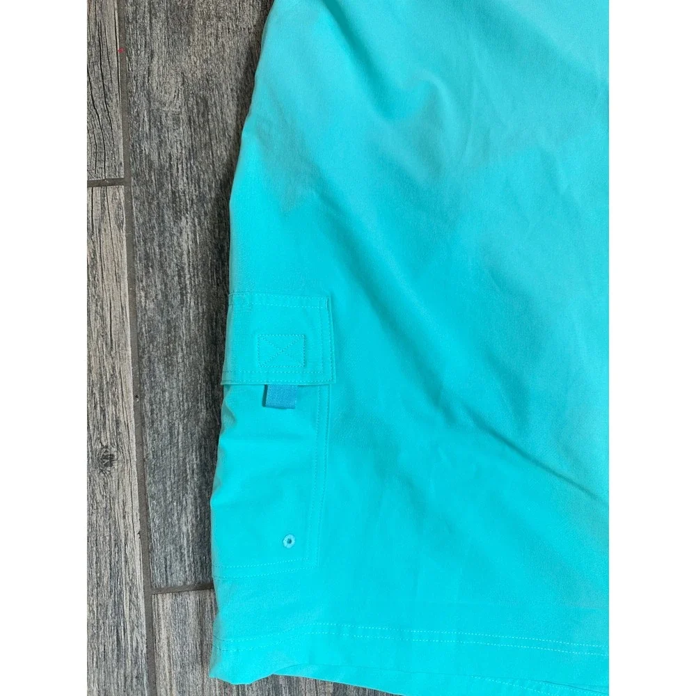 Caribbean Roundtree Yorke 4XT Tall Man Swim Trunks‎ Board Shorts Turquoise NWT