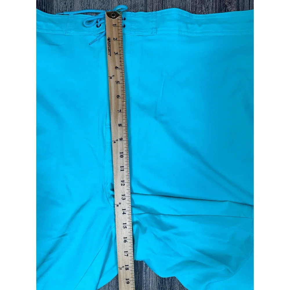 Caribbean Roundtree Yorke 4XT Tall Man Swim Trunks‎ Board Shorts Turquoise NWT