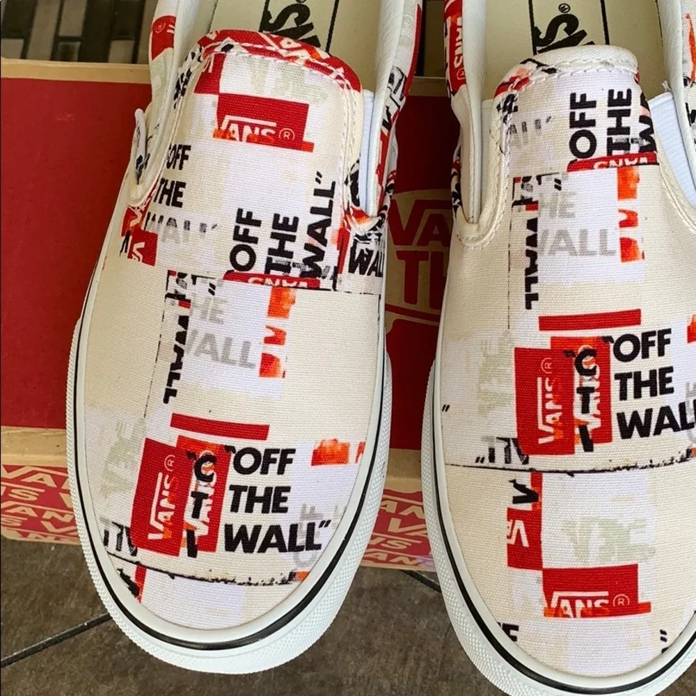 •VANS CLASSIC SLIP ON PACKING TAPE Blcdblctrwt WMNS•