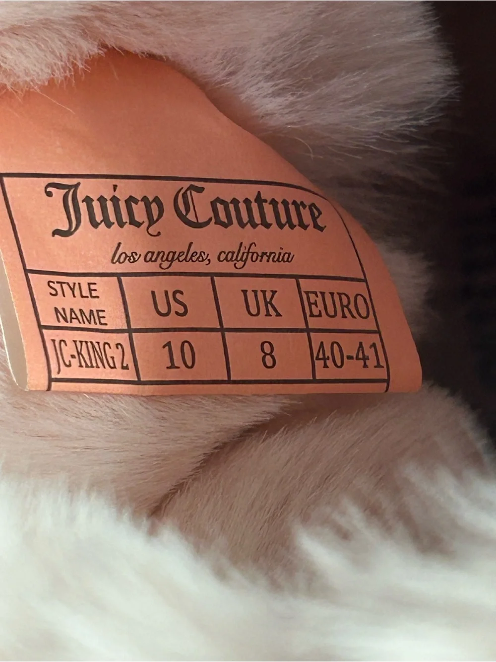 Juicy Couture soft faux