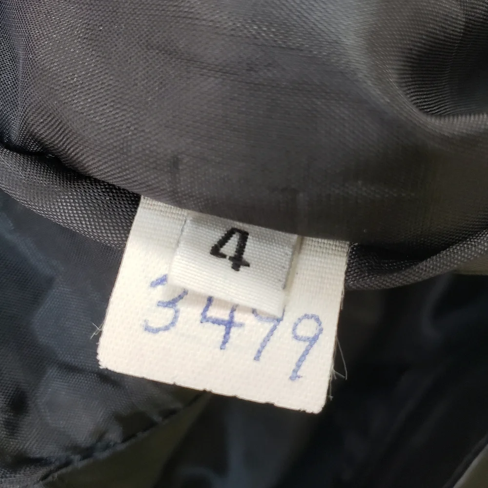 Vintage Union-made Black Leather Pencil Skirt, Size 4