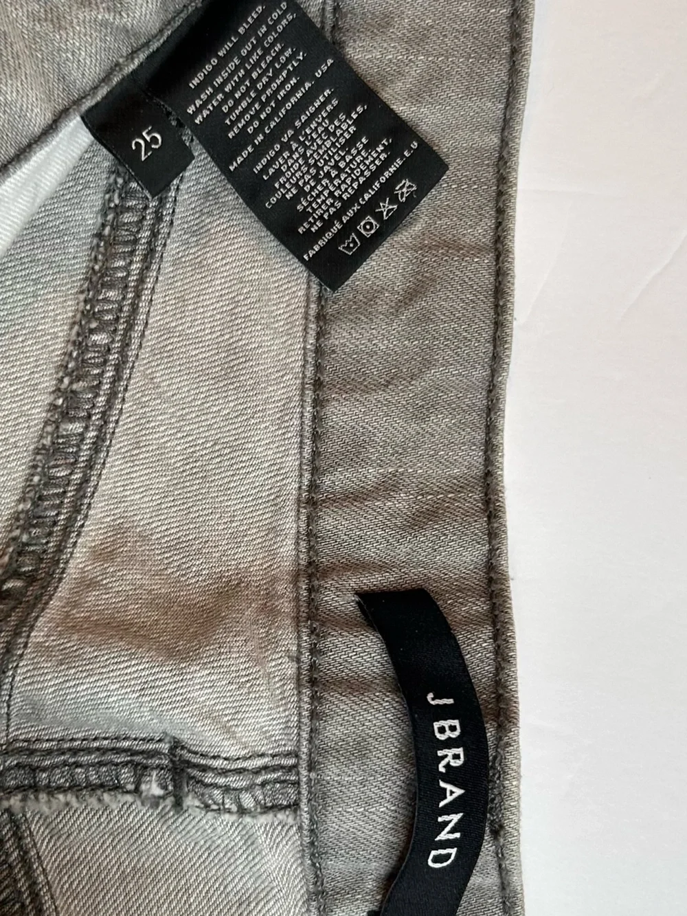 J Brand Grey Distressed Denim Cutoff Shorts Size 25