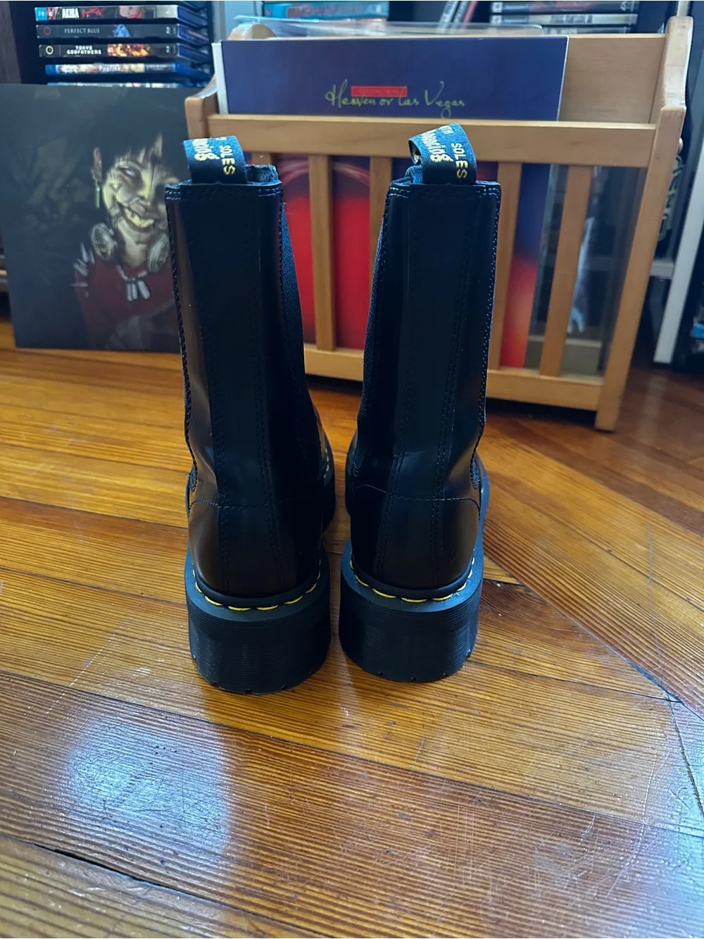 Dr. Martens Black Chelsea Hi-Quad Platform Boots